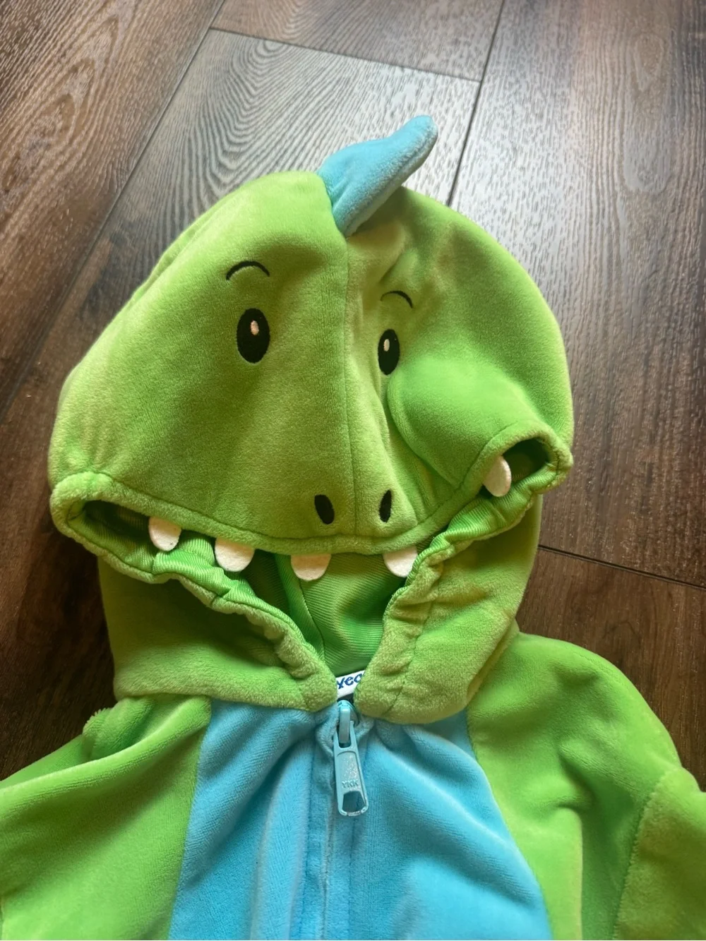 Kids Green Dinosaur Costume Hooded onesie size 48 months/4t